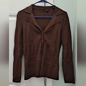 Women Sleeve Sweater with Bottoms Size Medium Grey Brown. NWOT.